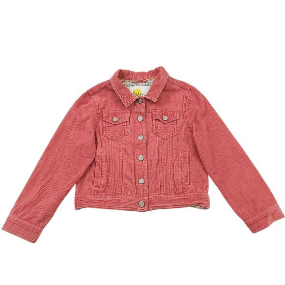 Boden Corduroy Jacket Girls 9-10Y Pink Button Up 100% Cotton Casual - Picture 1 of 13